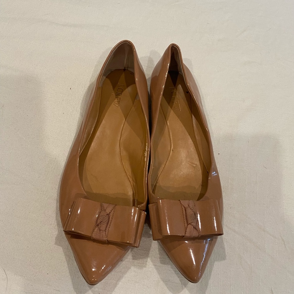 J. Crew Nude Patent Flats